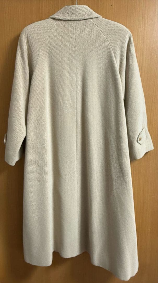 美品 Burberrys ロングコート　ヘリンボーン　ベージュ　アンゴラ