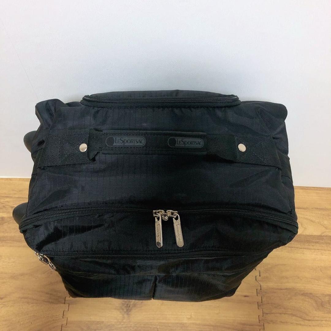 【美品】レスポートサック キャリーバッグ 無地　黒 ナイロン製 旅行 機内持込