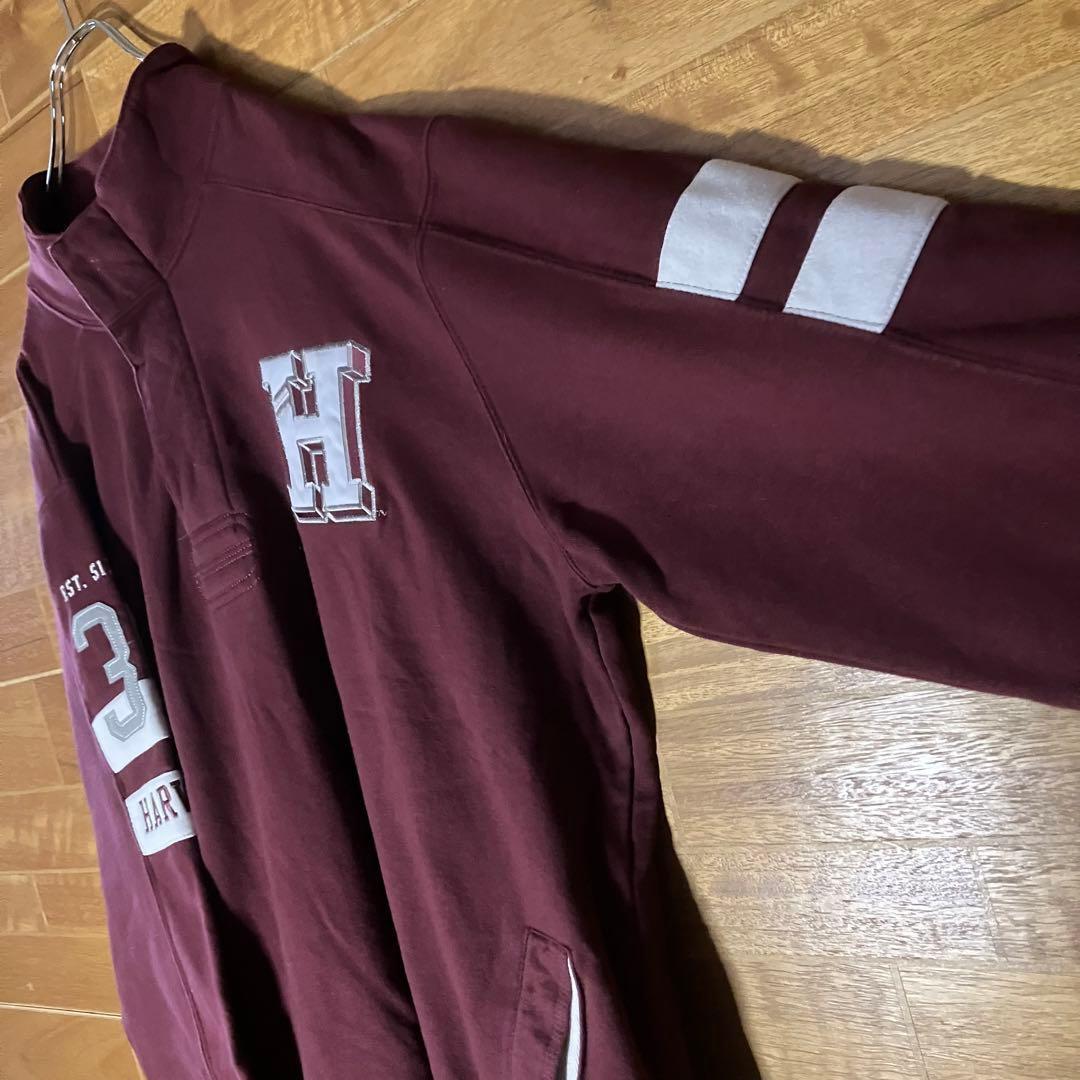 HARVARD CRIMSON ラガーシャツ　チャンピオン　赤　白　36 XL