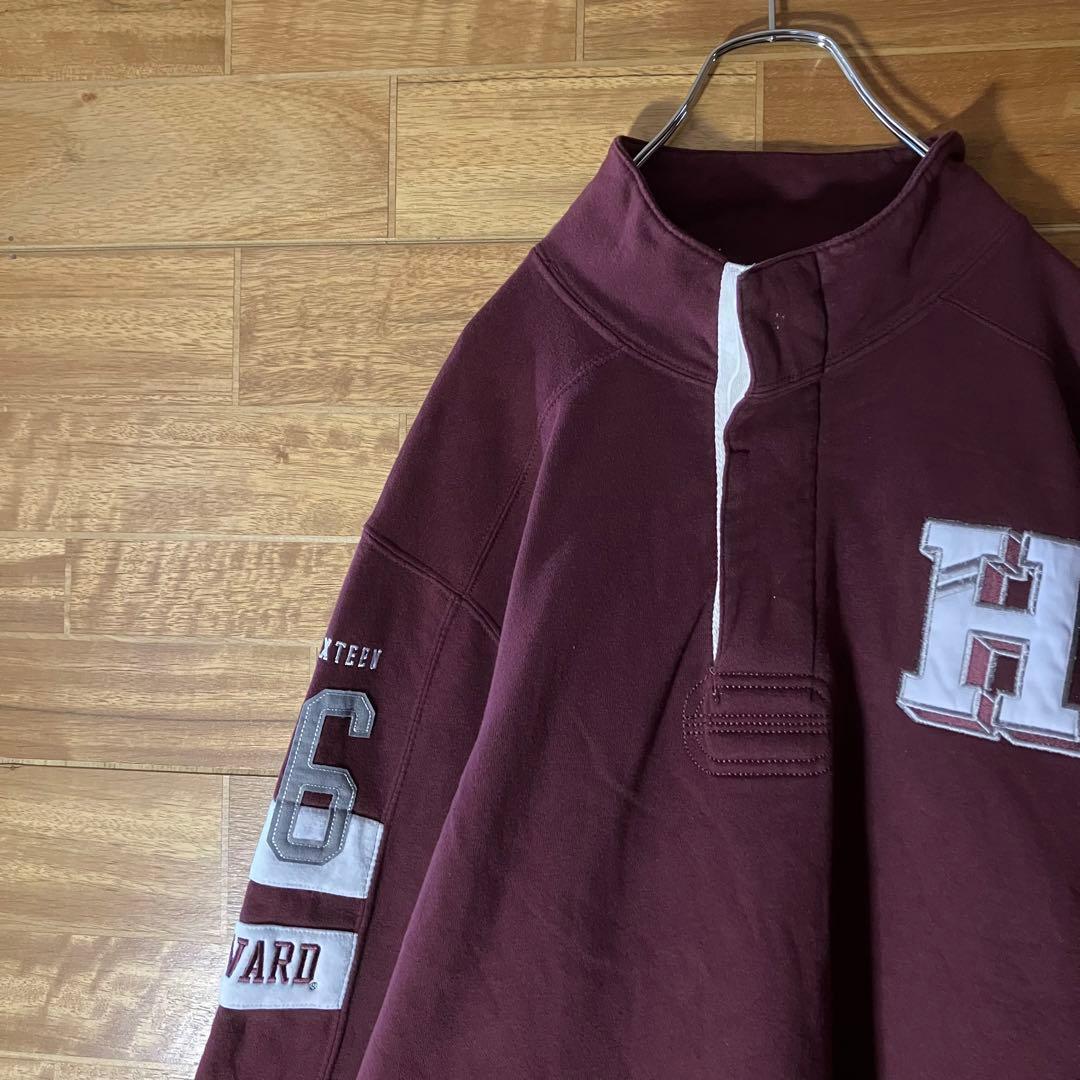 HARVARD CRIMSON ラガーシャツ　チャンピオン　赤　白　36 XL