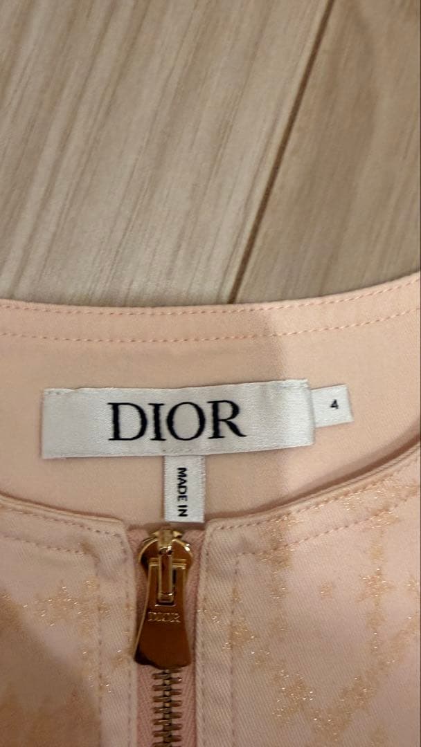 DIOR ノースリーブワンピース 4号 ピンク