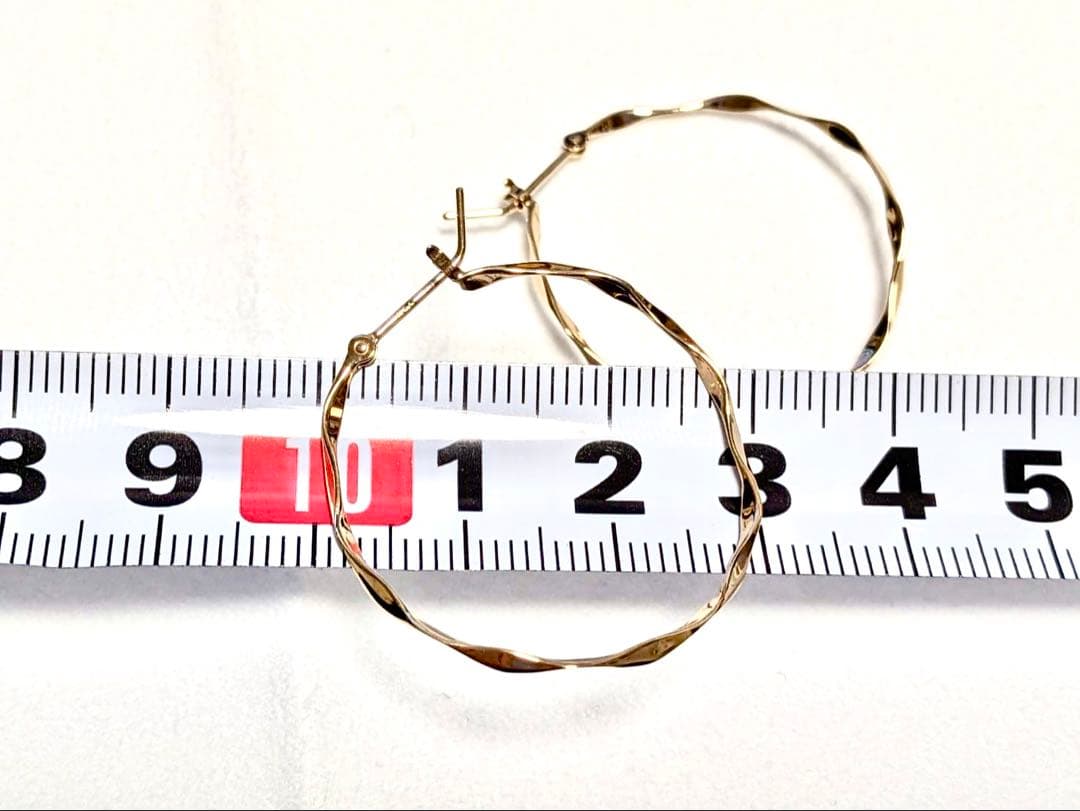 agete フープピアス K10