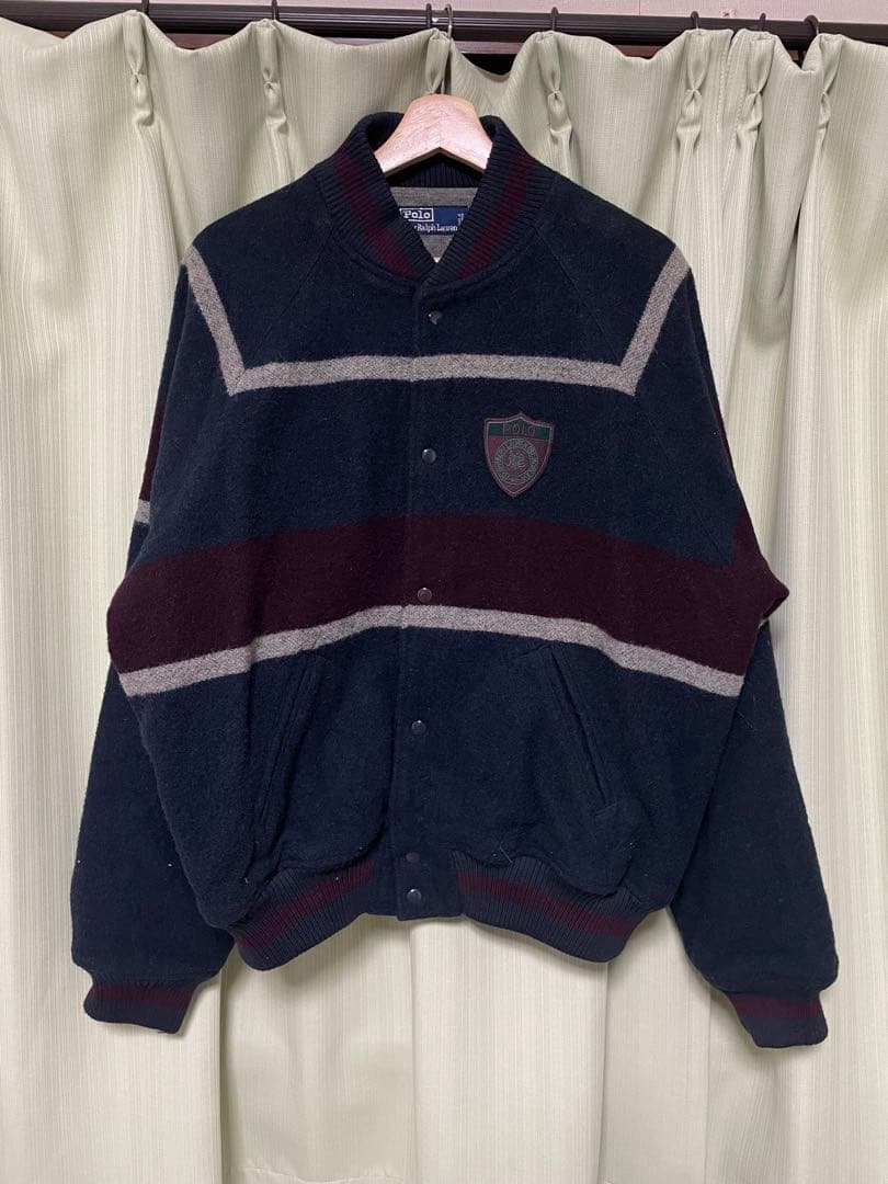 90s polo ralph lauren ヴィンテージ　ウールスタジャン