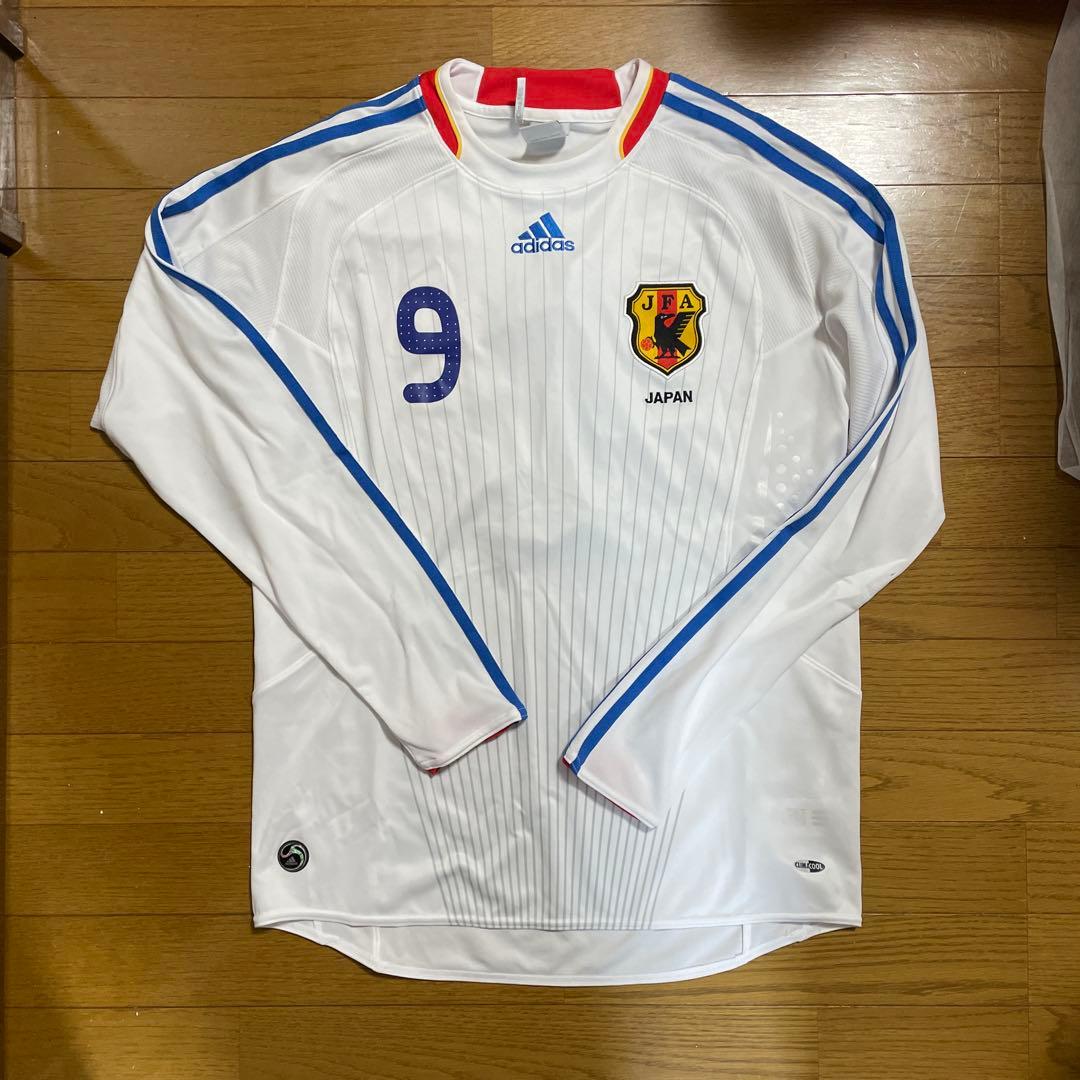 adidas 日本代表 サッカー　ユニホーム 背番号9 Oサイズ　ホワイト
