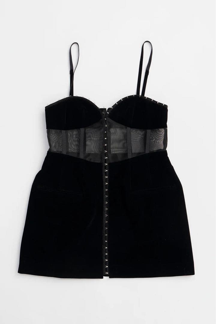 【mmm】Velvet Tunic Bustier