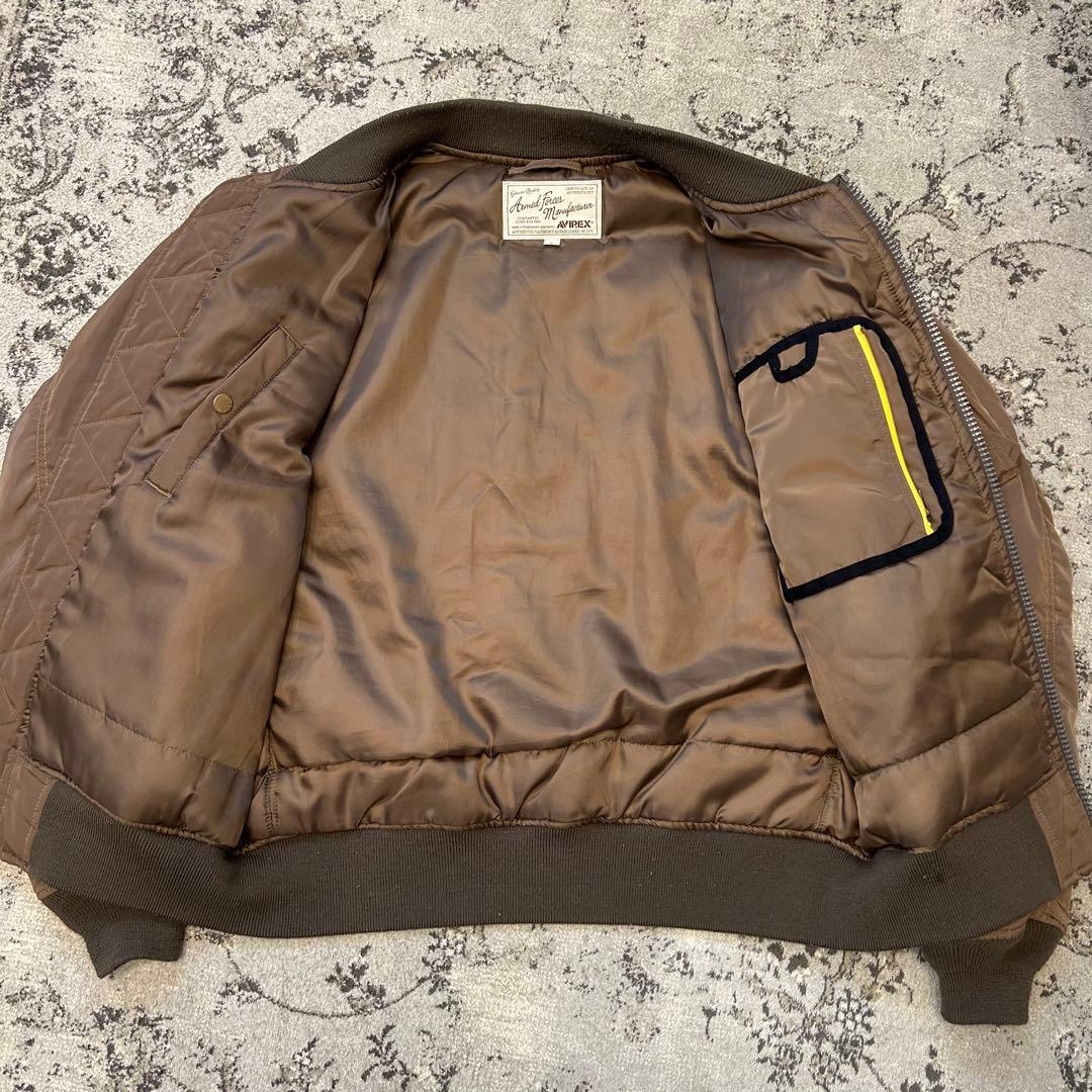 AVIREX フライトジャケット タイガーシャーク ワッペン刺繍 L
