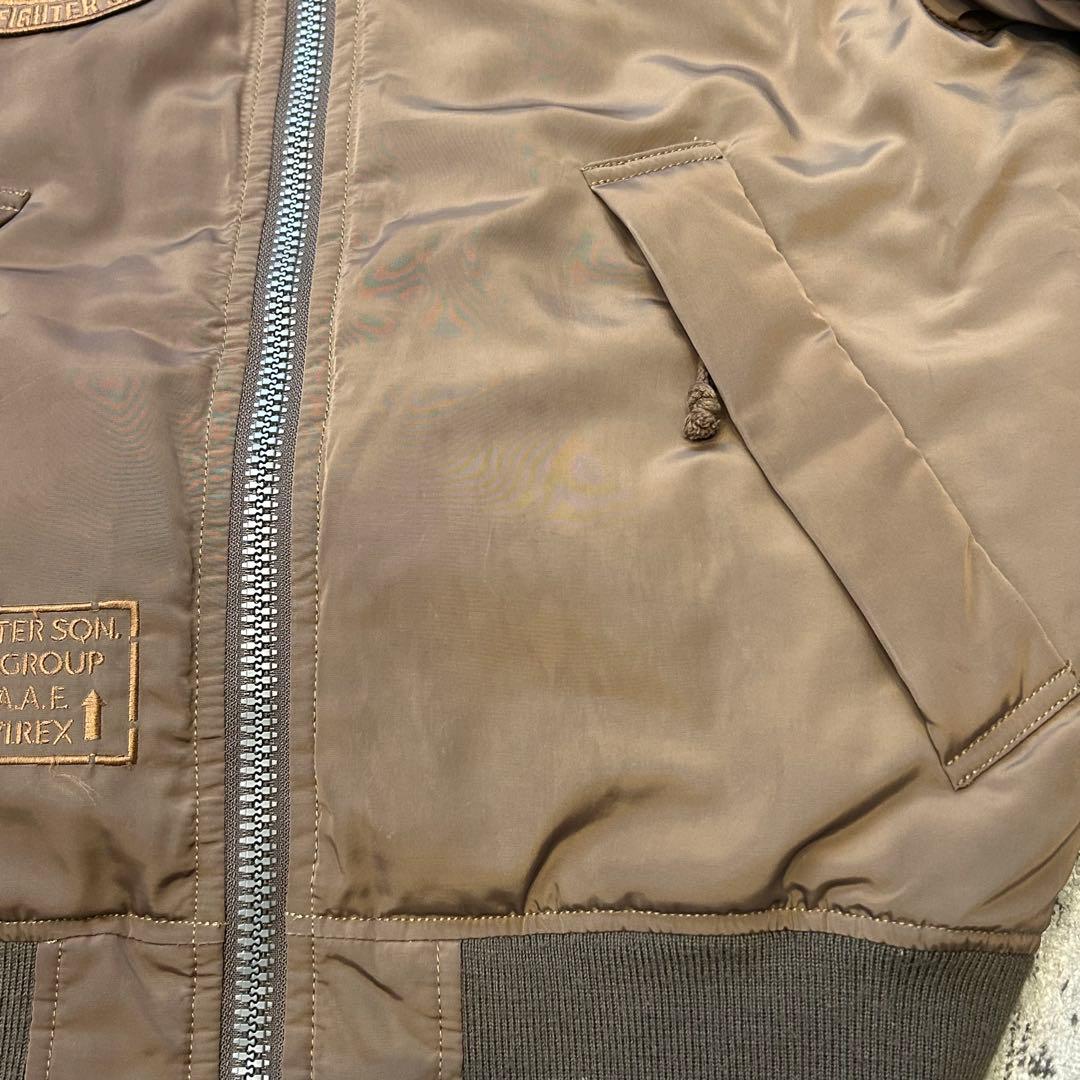 AVIREX フライトジャケット タイガーシャーク ワッペン刺繍 L