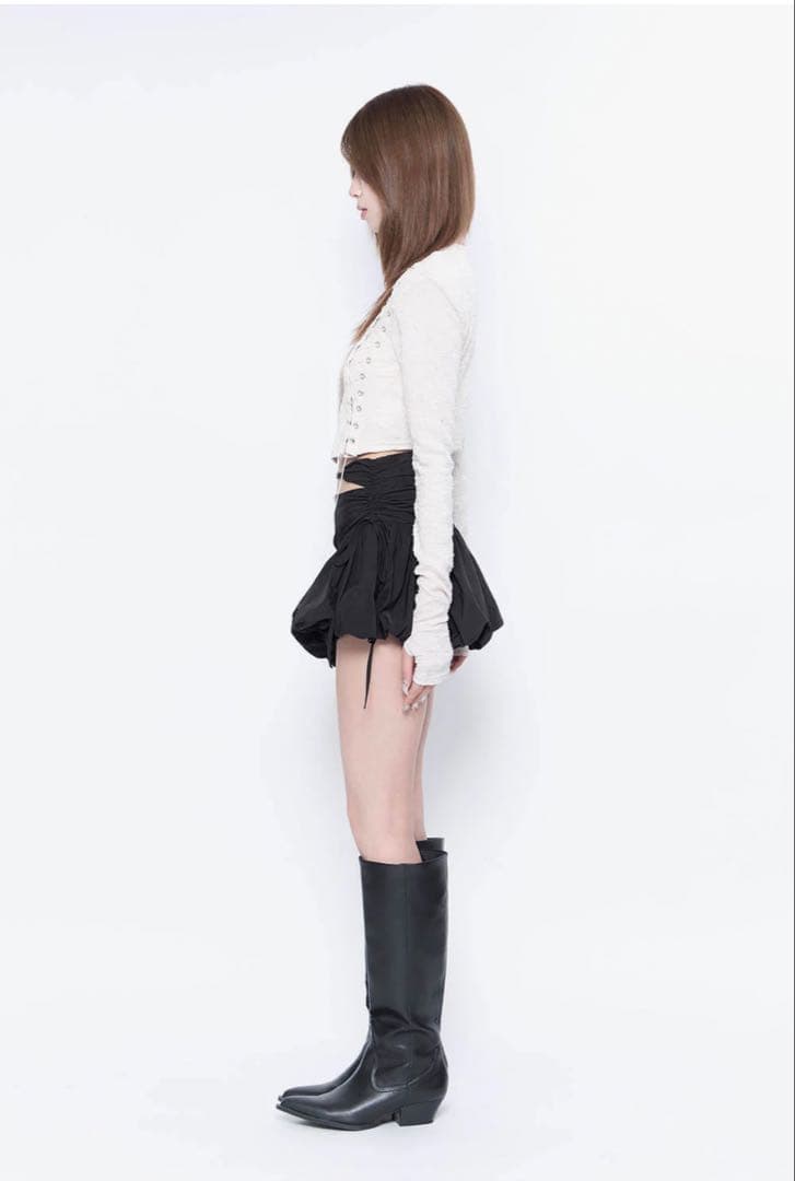 スカート THEREDTHREAD S strap balloon skirt