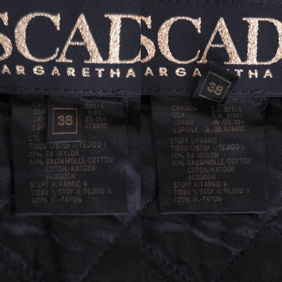 美品 エスカーダ エコファーコート ゴージャス キルティング フード