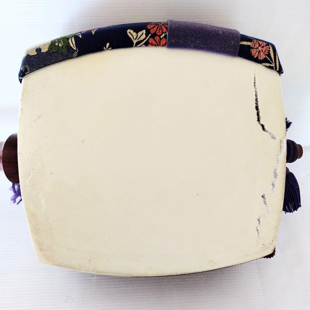 訳有り[破れ]三味線　花梨　民謡　長唄用　ハードケース付き