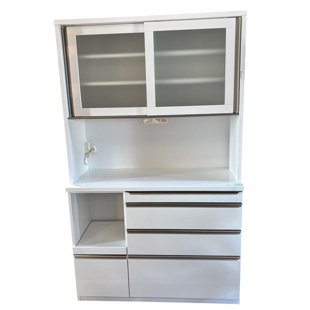 三幸ジャパン キッチンボード 120cm 食器棚 ホワイト ダイニング キッチン