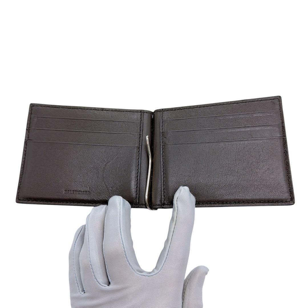 バレンシアガ レザー 625819 二つ折り マネークリップ 札入れ 美品