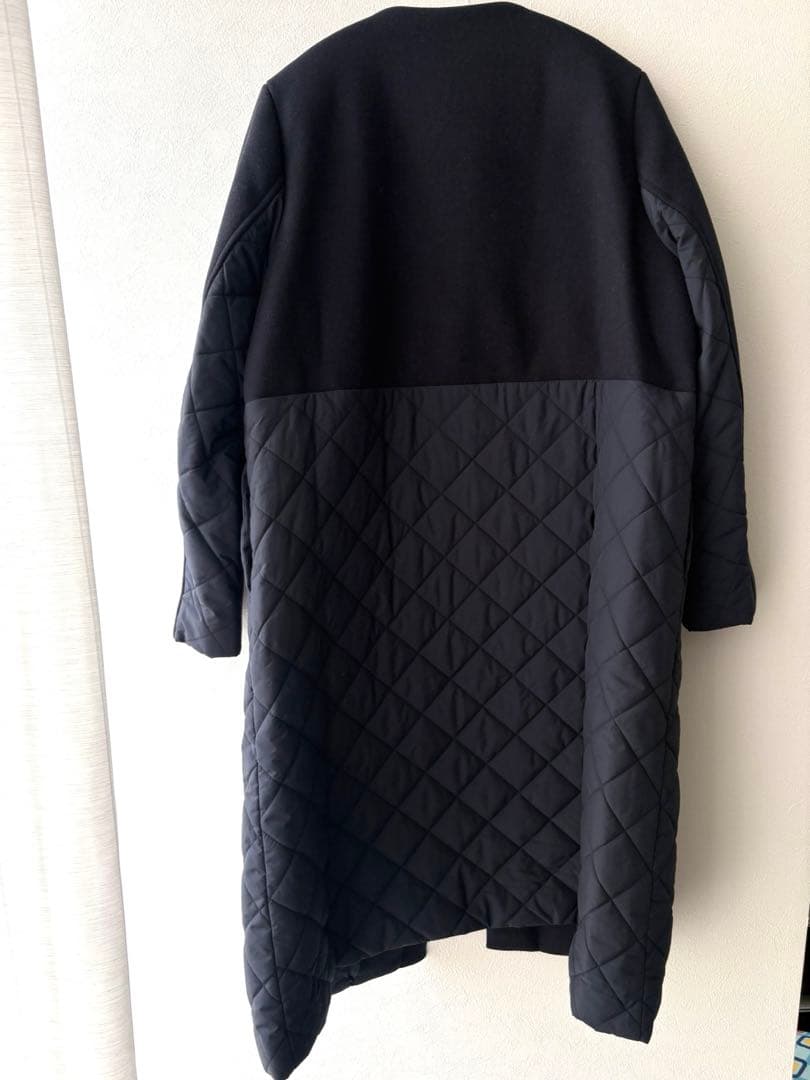 SALE極美品✨INED 2024AW コンビキルティングコート ネイビー　９号