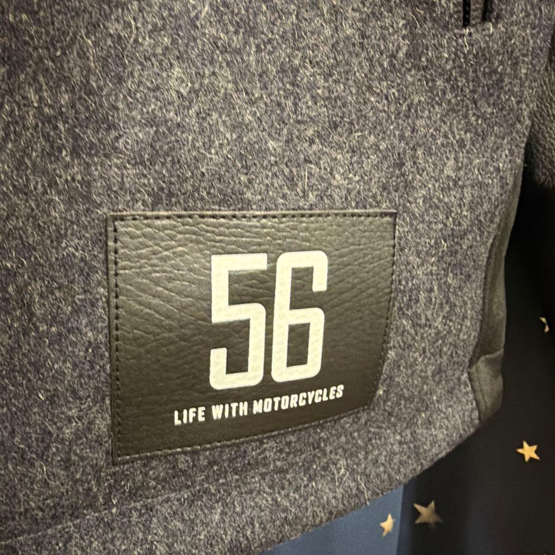 新品　今期新作　LEATHER SLEEVES MELTON JACKET L