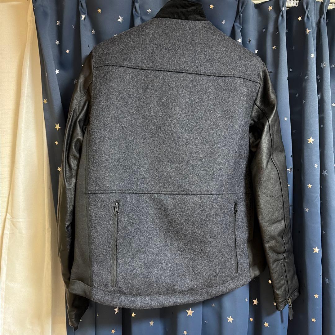 新品　今期新作　LEATHER SLEEVES MELTON JACKET L