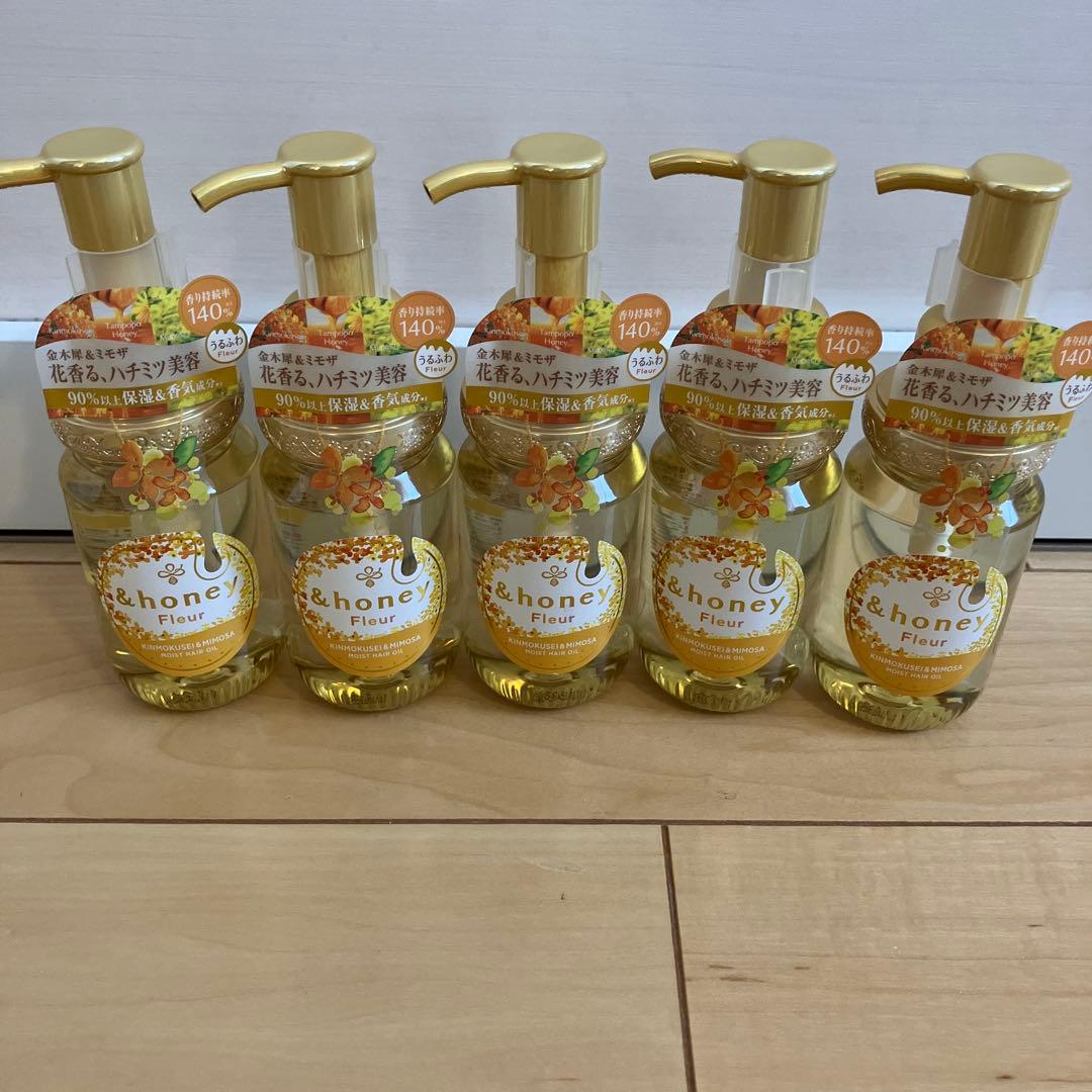 450【新品】アンドハニー フルール 金木犀&ミモザハニー ヘアオイル 5本