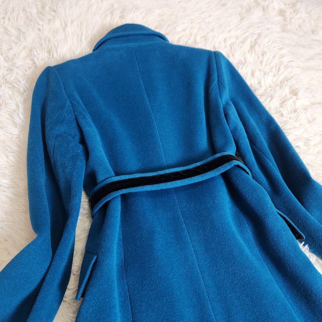 【美品】kulson カルソン イタリア製 アンゴラ混 Aライン ロングコート