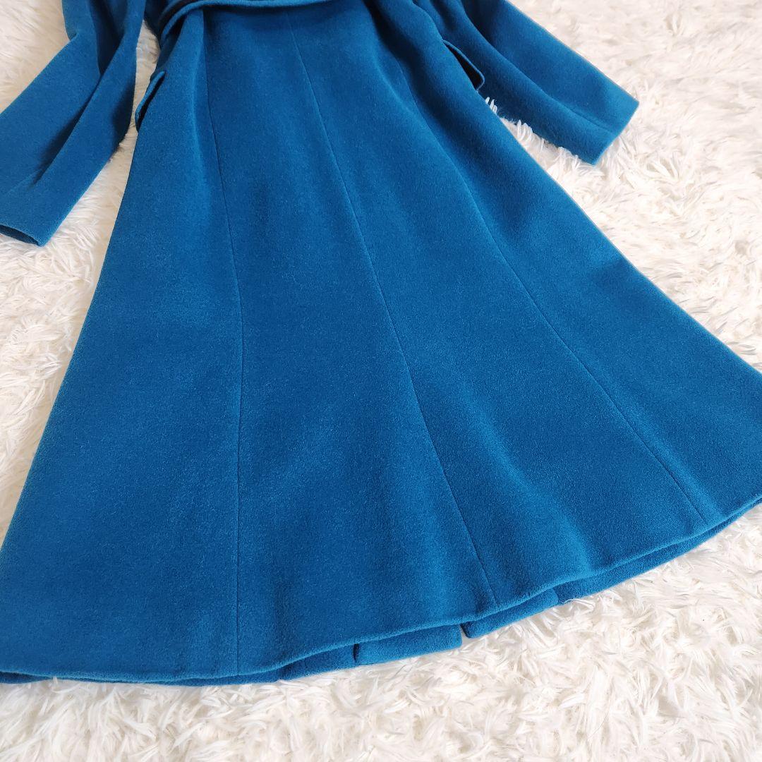 【美品】kulson カルソン イタリア製 アンゴラ混 Aライン ロングコート