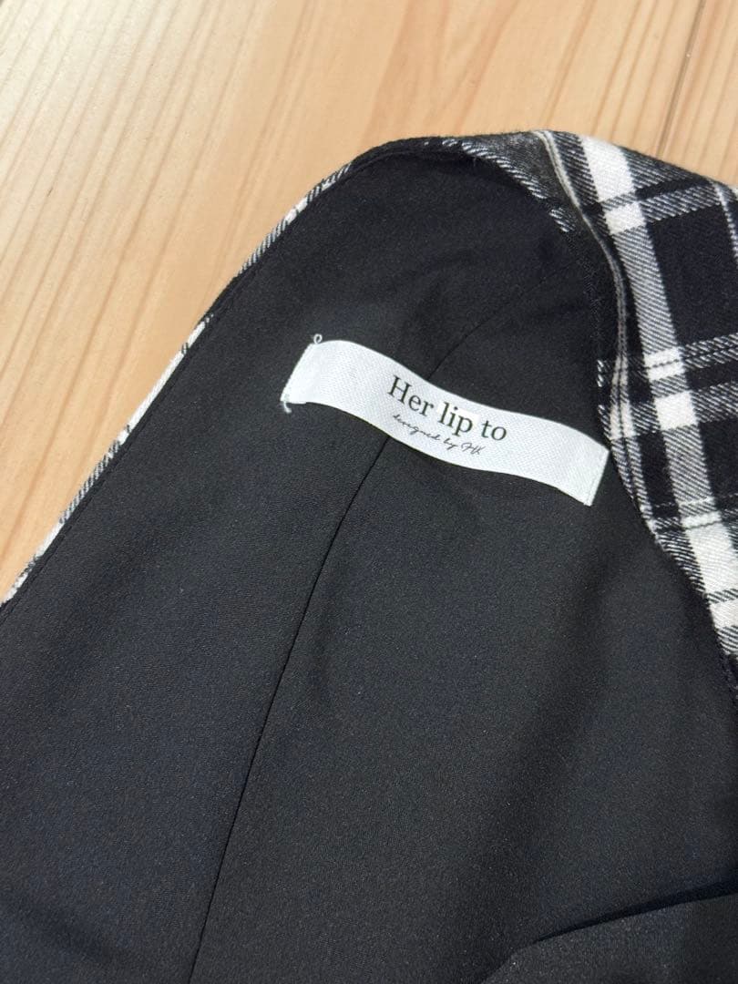 ワンピース herlipto Classic Plaid Jumper Dress