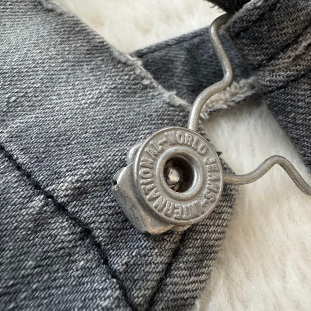 L’Appartement ダメージ加工　オーバーオール グレー　36