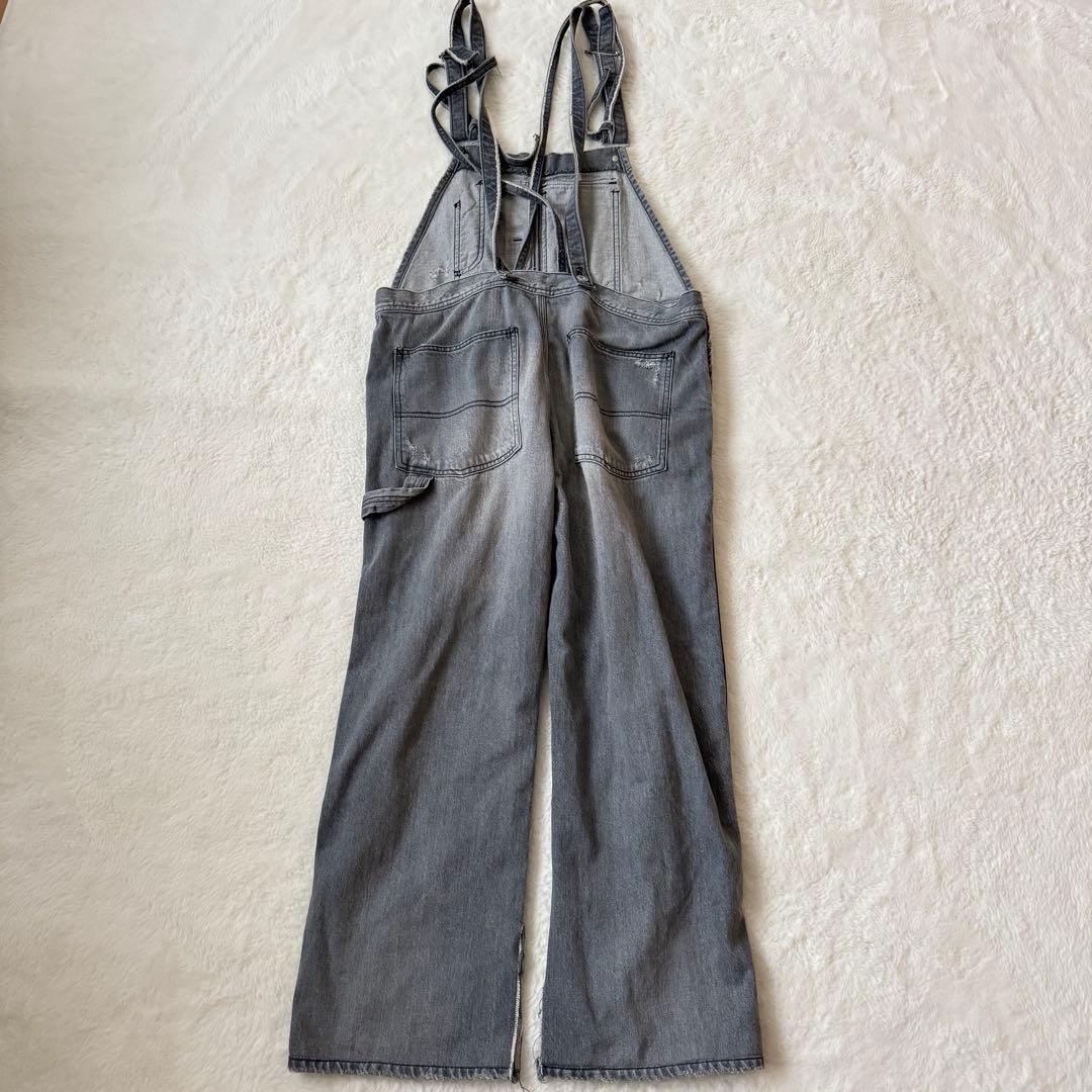 L’Appartement ダメージ加工　オーバーオール グレー　36