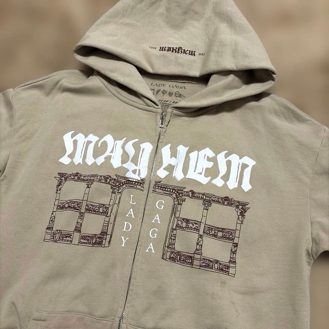 lady gaga メイヘム ジップ パーカー フーディ M オーバーサイズ