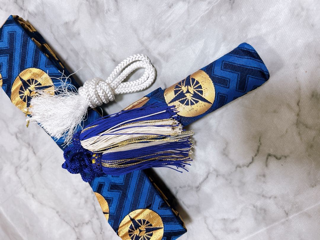 正絹羽織五つ紋♡七五三　5歳　男の子　フルセット　一式　鷹　青系