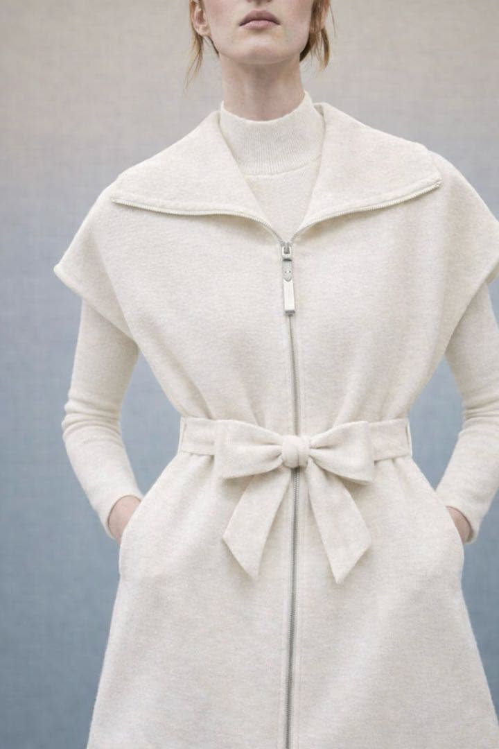 新品　HERMES コート　ポンチョ　ケープ　カシミヤ　ダブルフェイス　ジレ