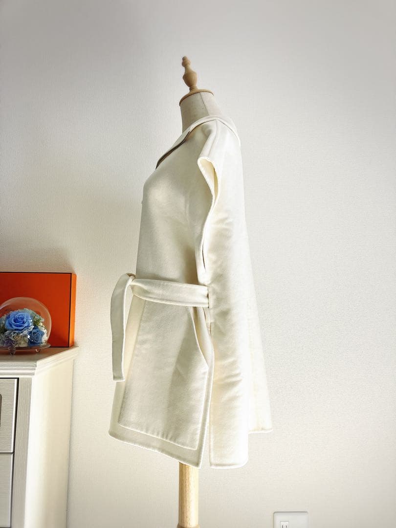 新品　HERMES コート　ポンチョ　ケープ　カシミヤ　ダブルフェイス　ジレ