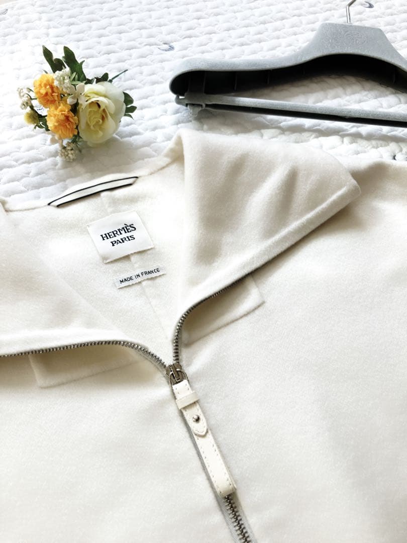 新品　HERMES コート　ポンチョ　ケープ　カシミヤ　ダブルフェイス　ジレ