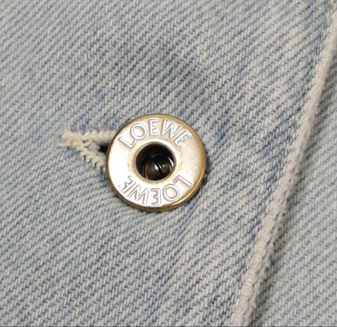 ね*ま様 美品✨ LOEWE　デニム ジャケット　ロゴボタン　美シルエット　38