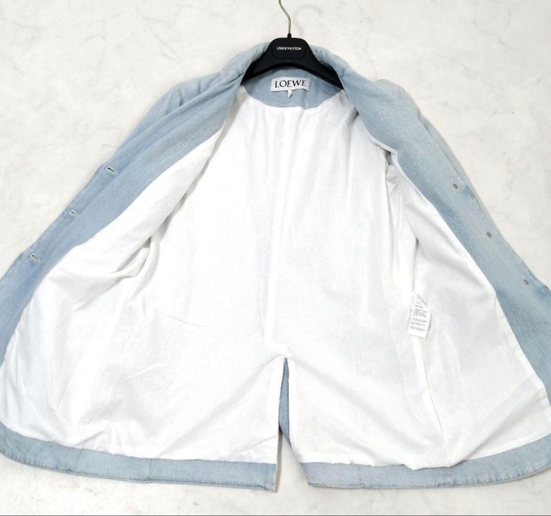 ね*ま様 美品✨ LOEWE　デニム ジャケット　ロゴボタン　美シルエット　38