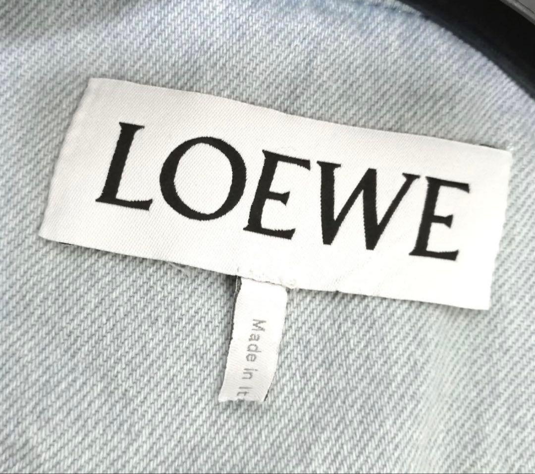 ね*ま様 美品✨ LOEWE　デニム ジャケット　ロゴボタン　美シルエット　38