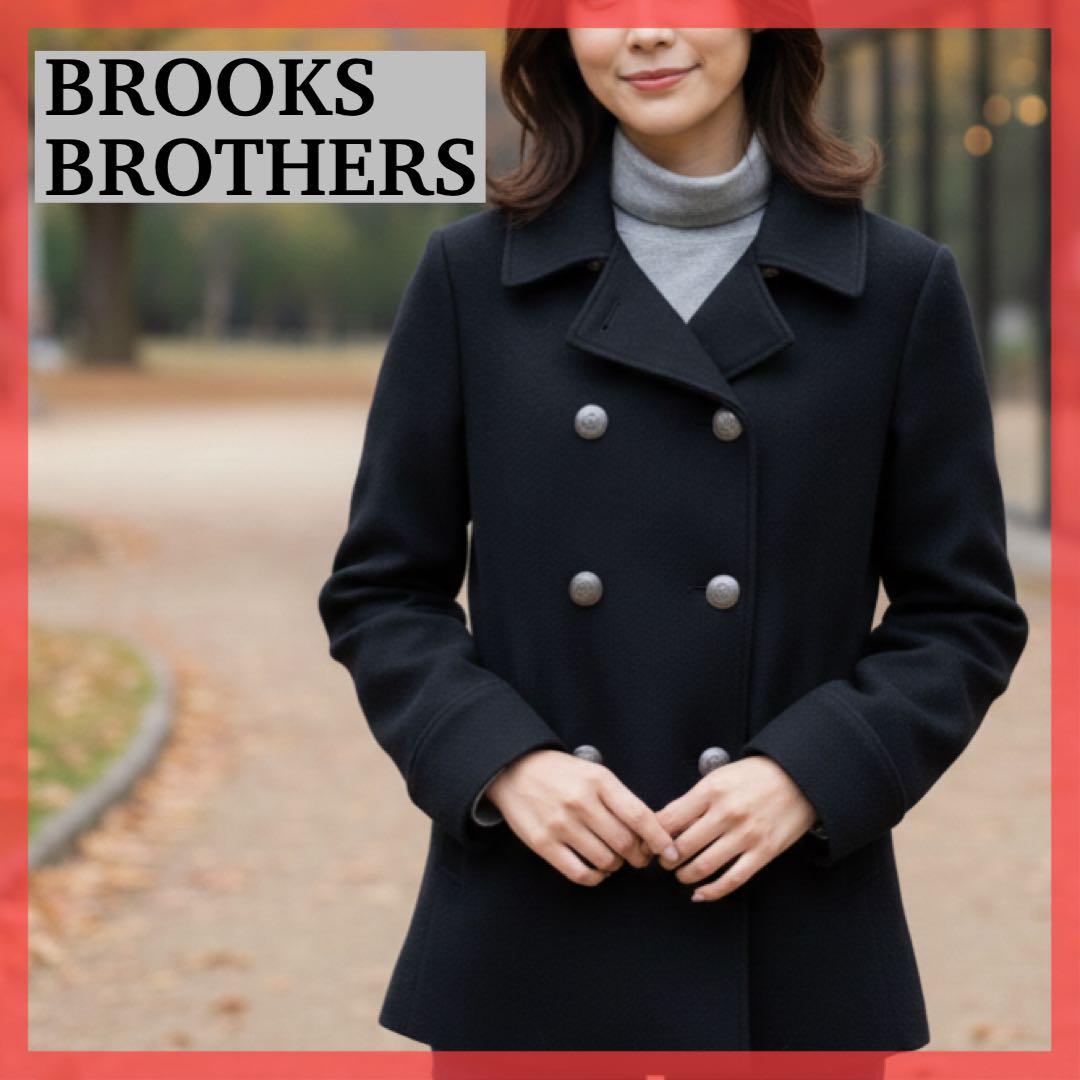 ゆいたん美品 ブルックスブラザーズ ピーコート ダブル 金ボタンM