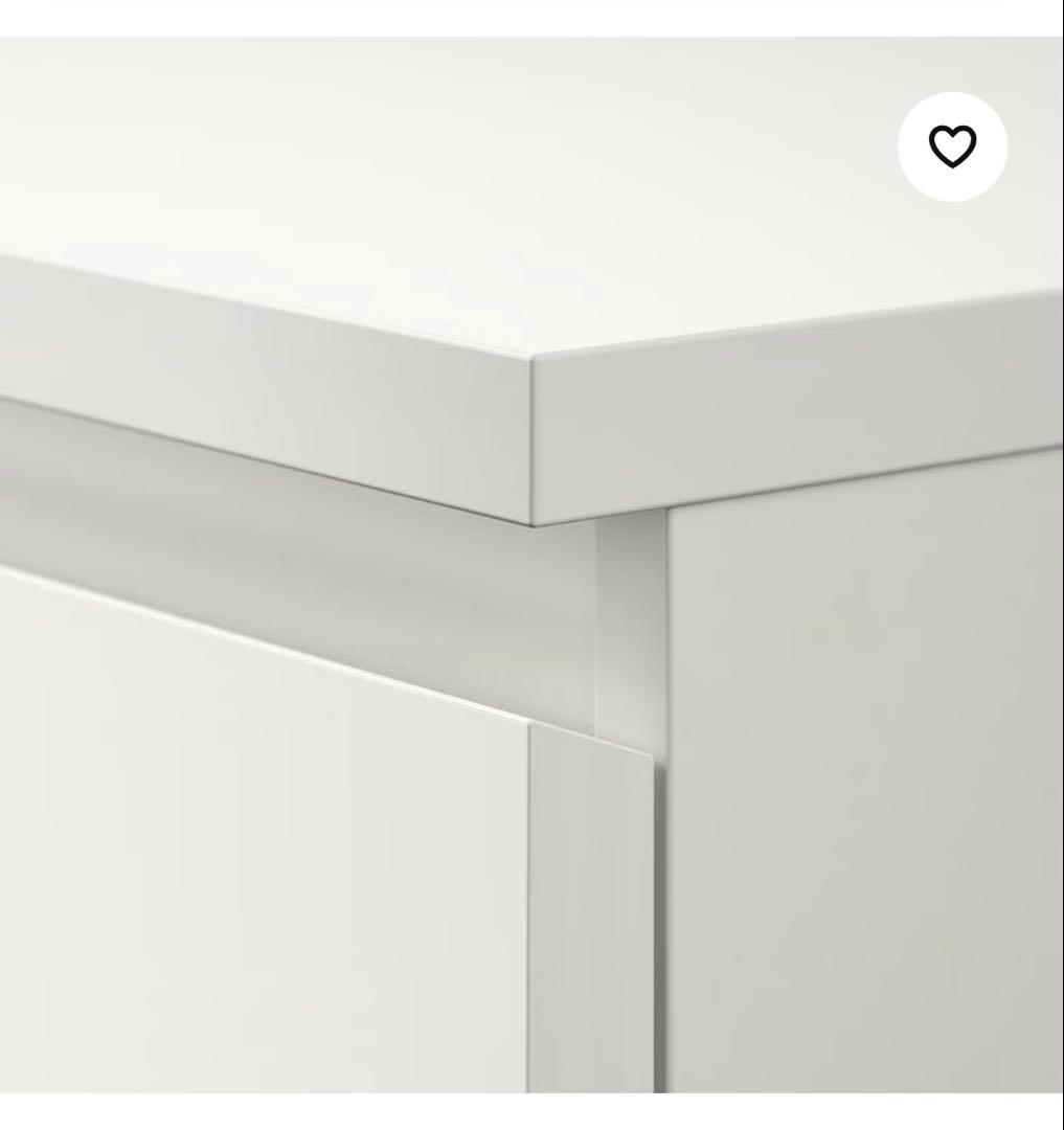 IKEA マルム チェスト　引き出し×6 ガラス天板付き