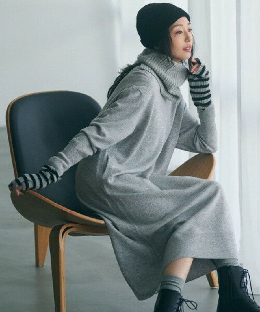 完売　2023年　23区　ウールカシミヤ ニットワンピース　¥28,600