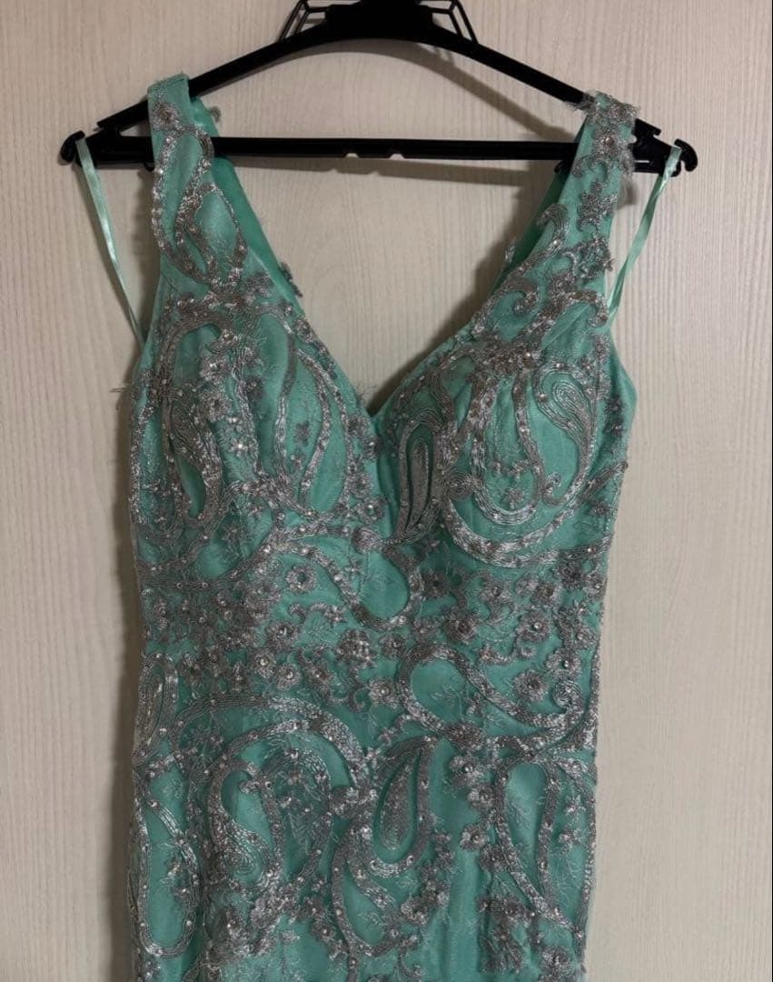 JEAN MACLERN ミントグリーン　マーメイドドレス　ロングドレス