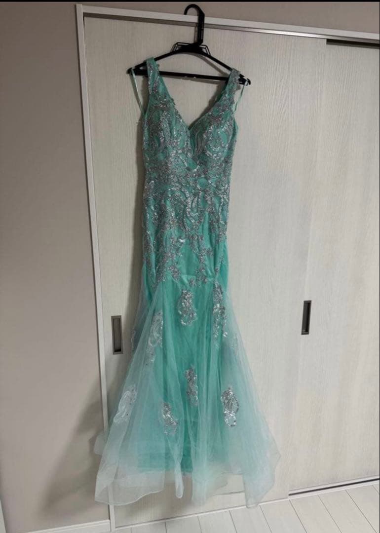 JEAN MACLERN ミントグリーン　マーメイドドレス　ロングドレス