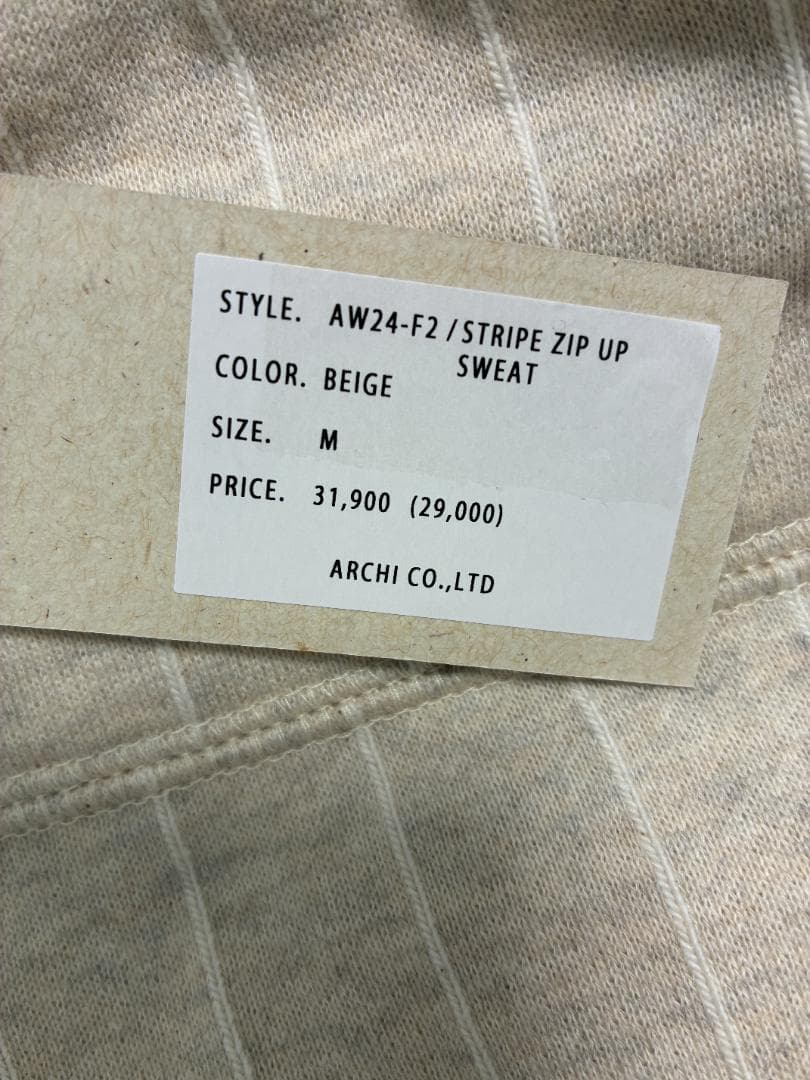 【タグ付き】ARCHI アーキ　裏起毛スウェット