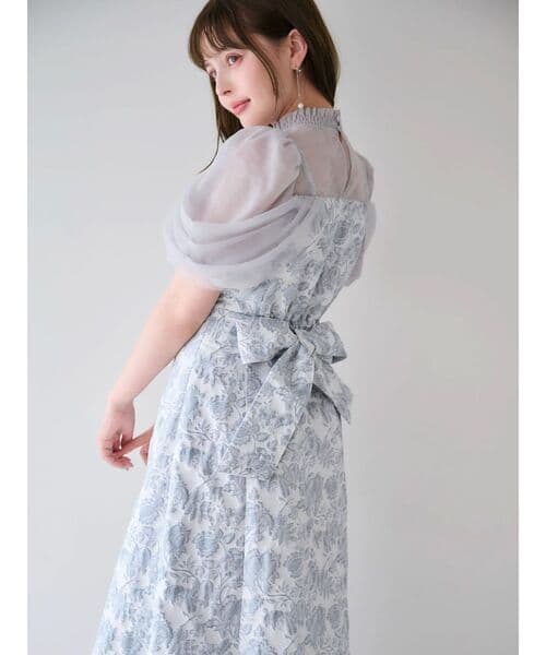 dazzlin シアーベールジャガードワンピース