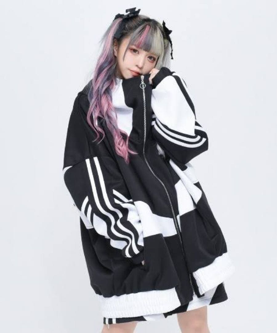 レフレム　BIG 切替ジャージパーカー