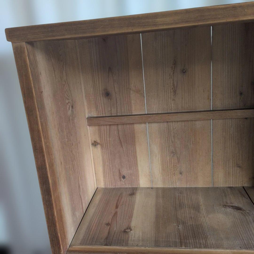 アンティーク　ブロカントオープンシェルフ 2段引き出し付き