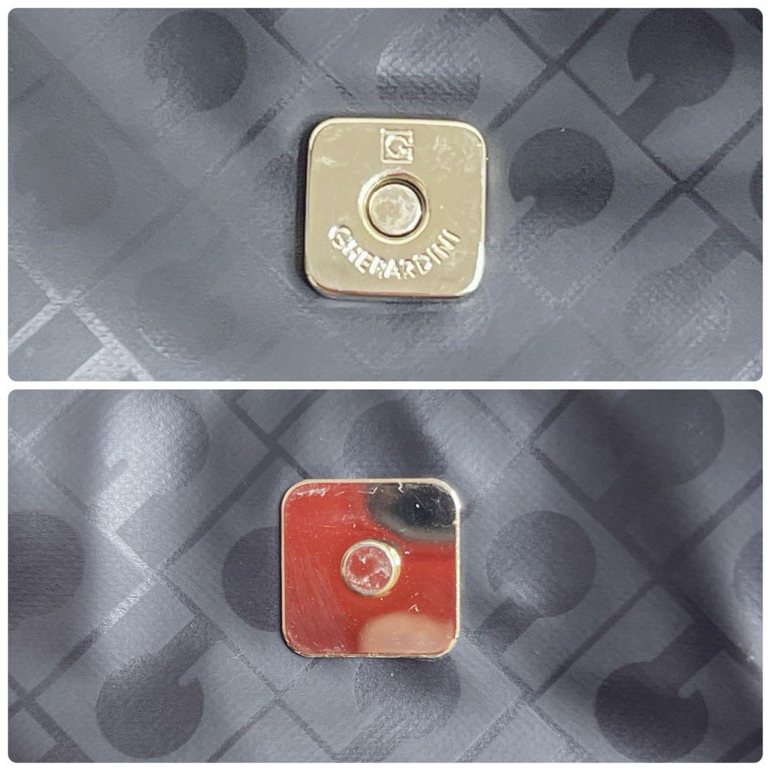 未使用級✨GHERARDINI ワンショルダーバッグ ナイロン ブラック 総柄