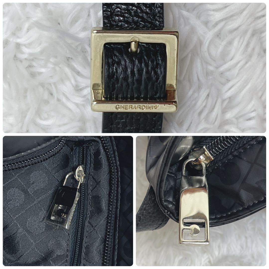 未使用級✨GHERARDINI ワンショルダーバッグ ナイロン ブラック 総柄