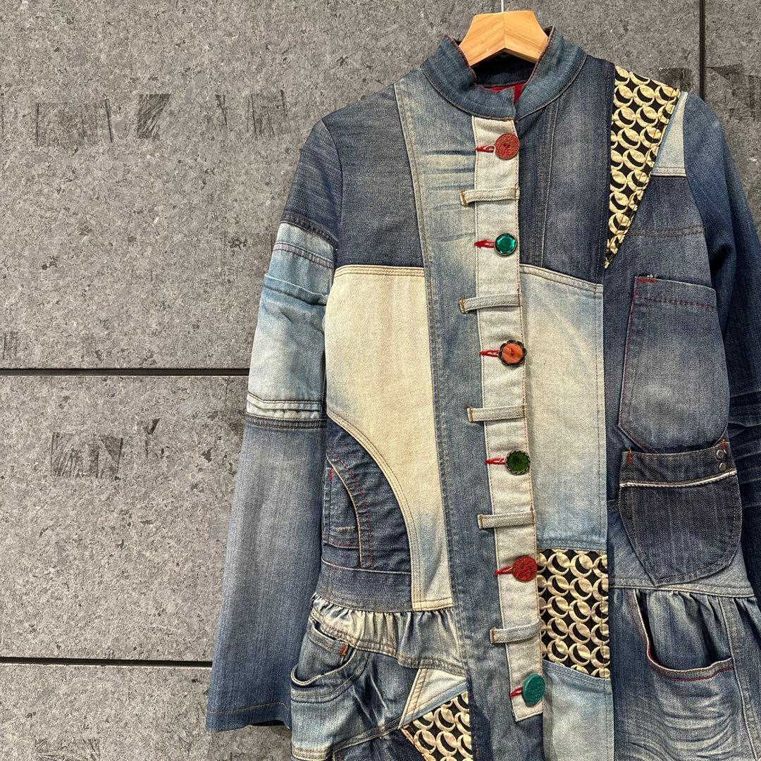 Desigual デジグアル デニムジャケット再構築 パッチワーク リメイク古着