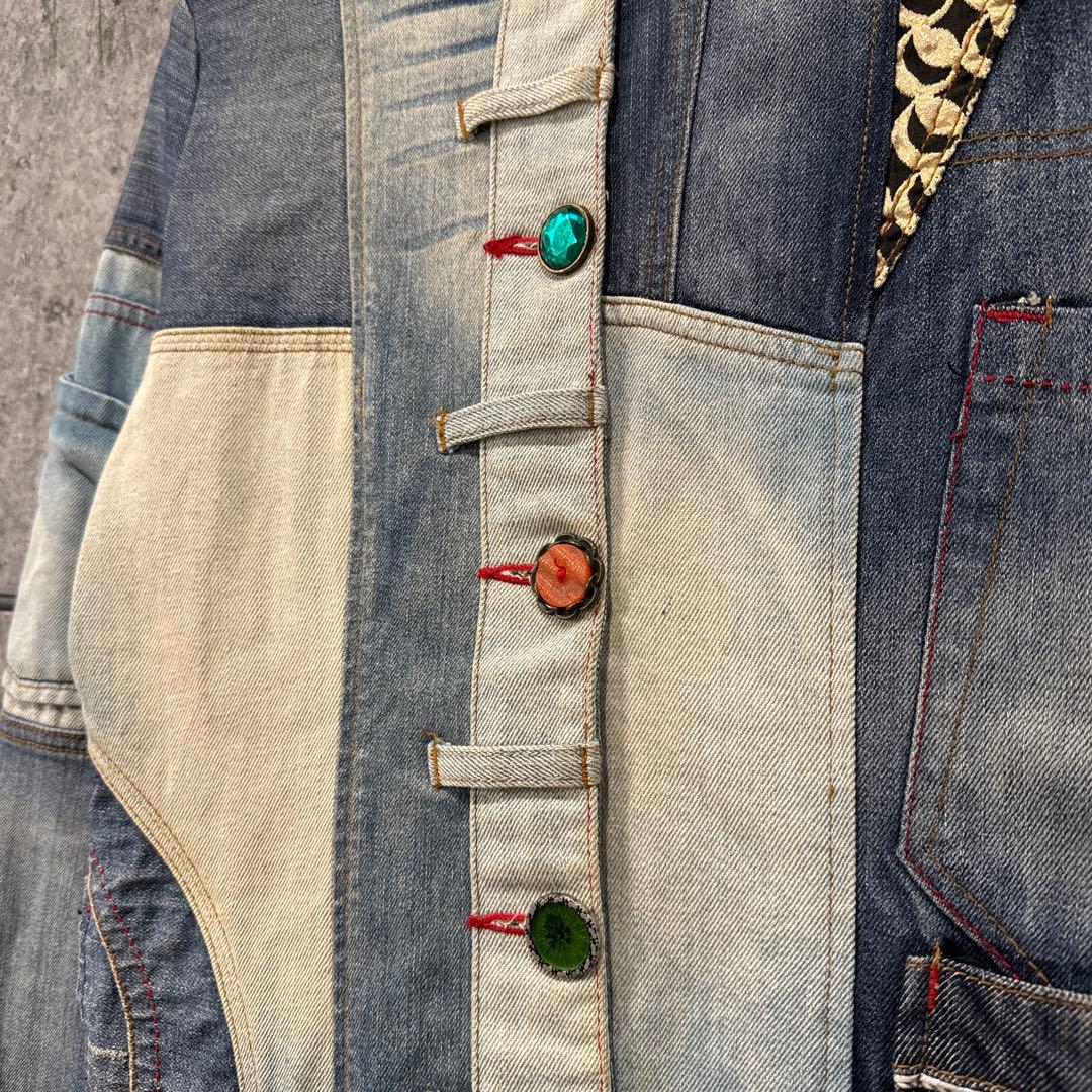 Desigual デジグアル デニムジャケット再構築 パッチワーク リメイク古着