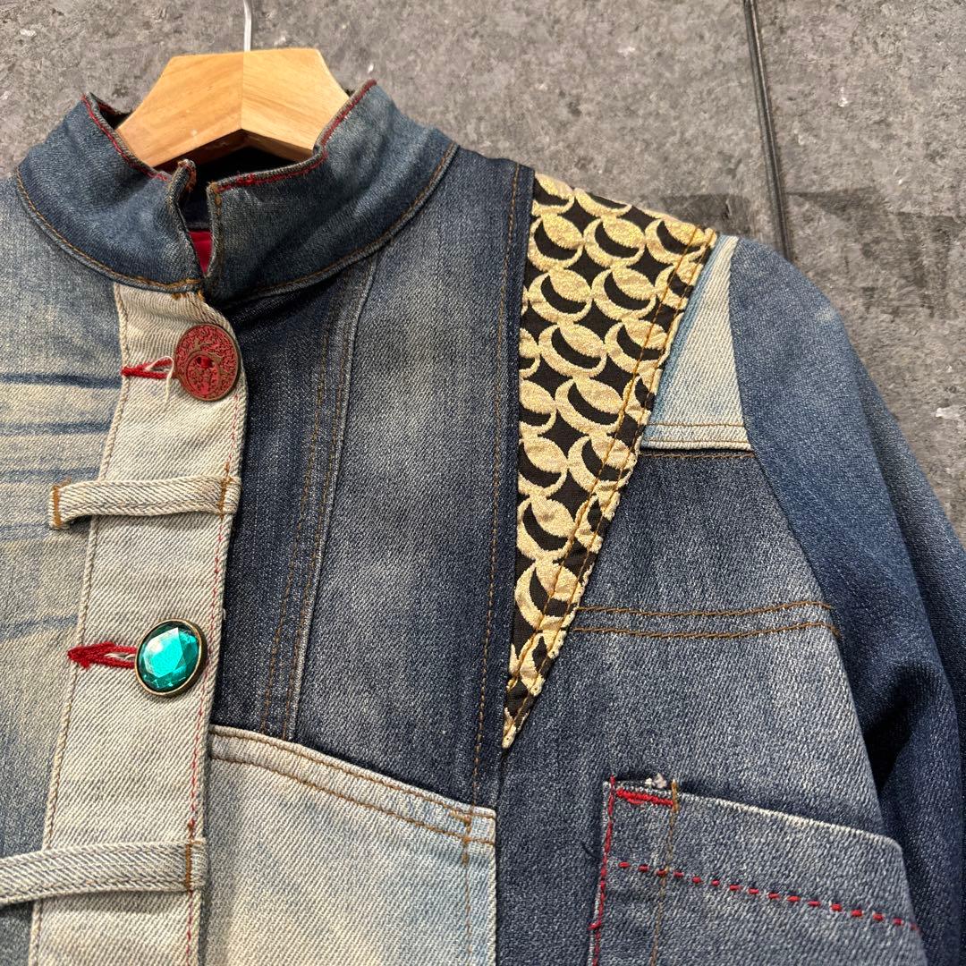 Desigual デジグアル デニムジャケット再構築 パッチワーク リメイク古着