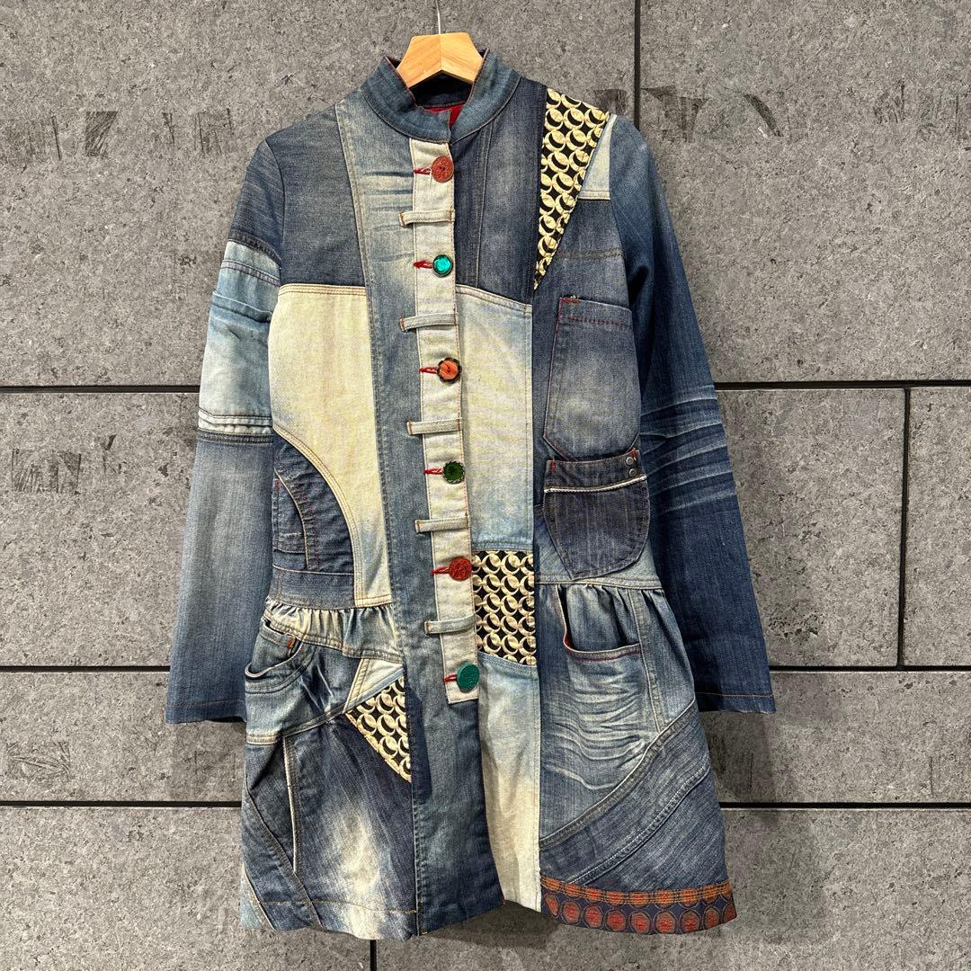 Desigual デジグアル デニムジャケット再構築 パッチワーク リメイク古着
