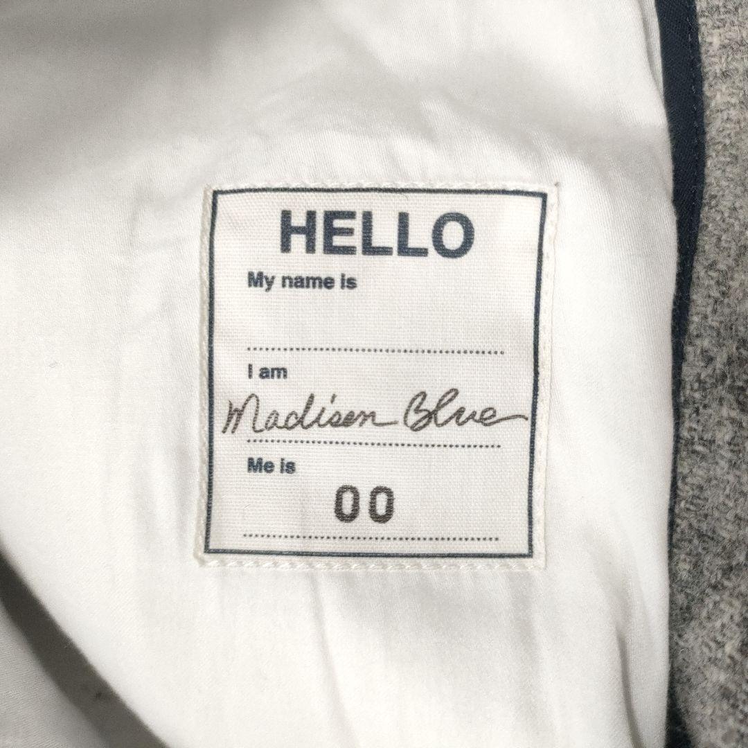 美品✨マディソンブルー　ウール100％フレアパンツ　ハイウエスト　グレー　00