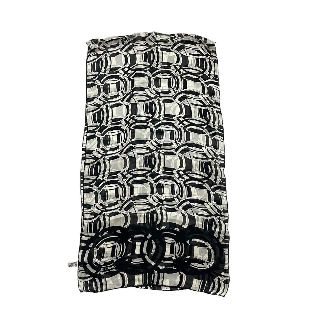 美品⭐︎CHANEL COCO LOGO SILK スカーフ ストール ショール